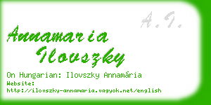 annamaria ilovszky business card